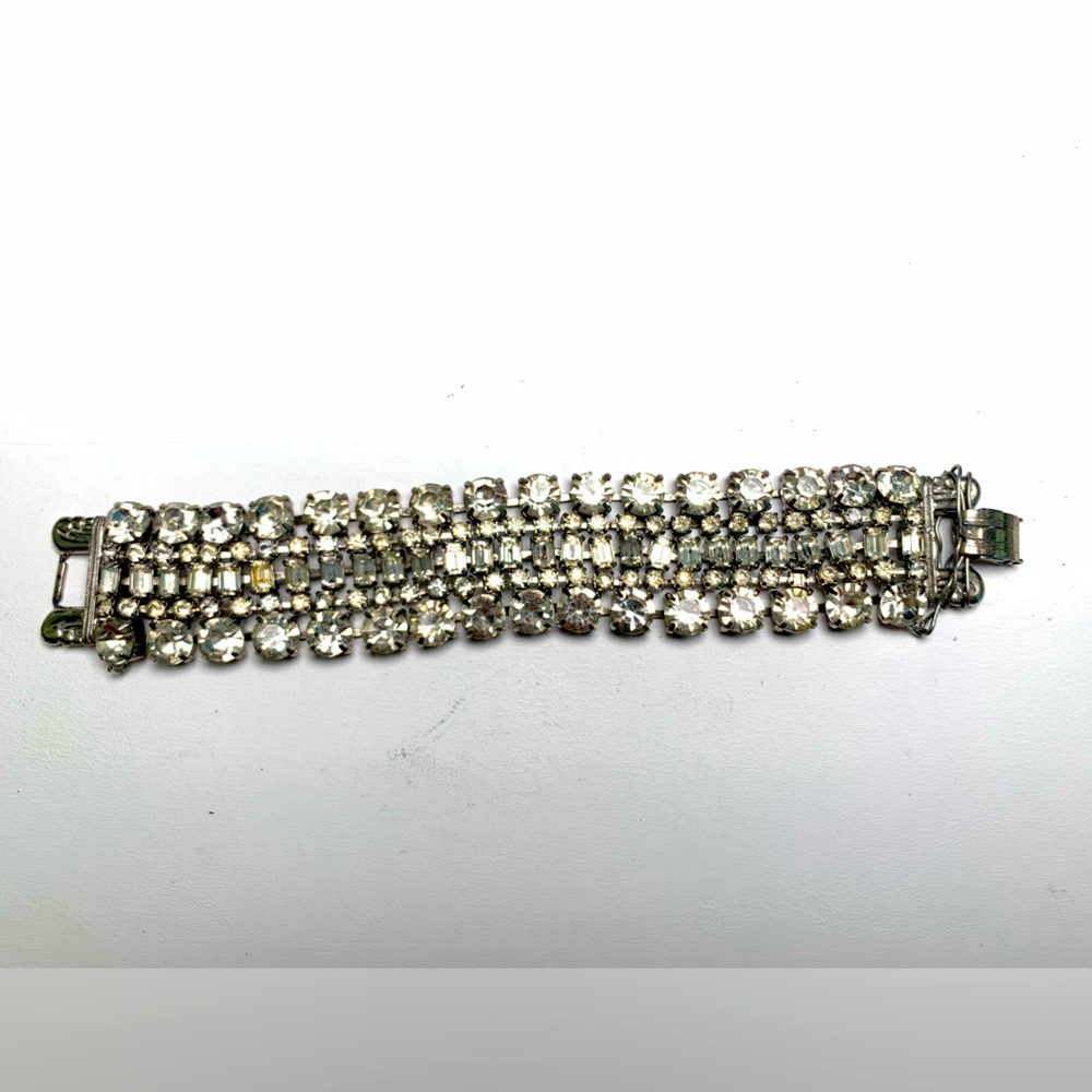 Chunky vintage rhinestone bracelet